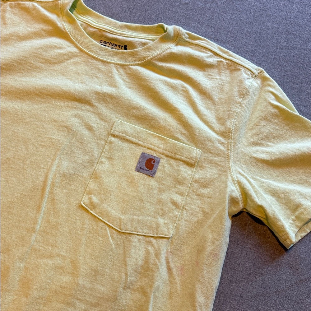 Carhartt Men's Light Yellow Short Sleeve Tee